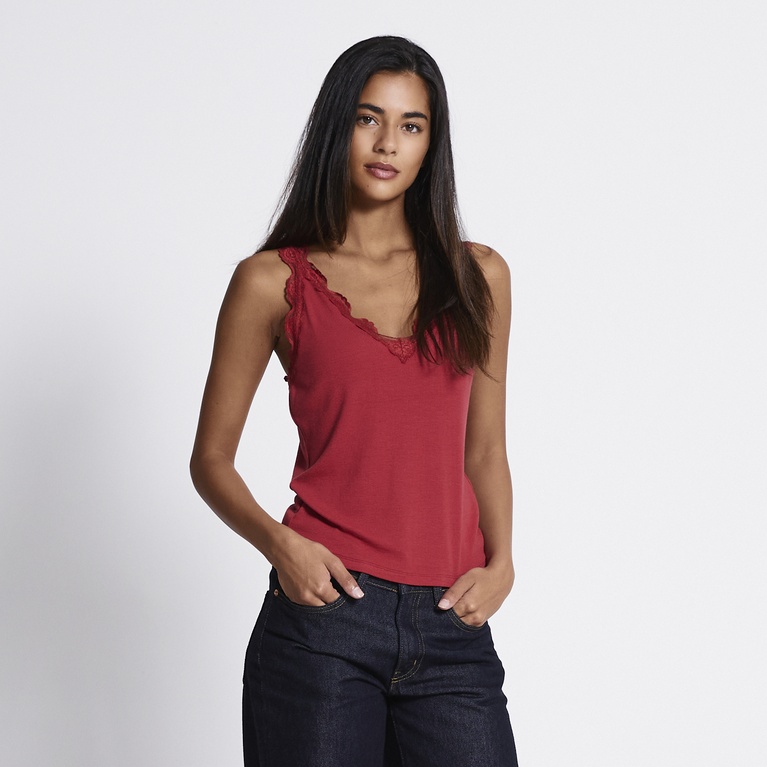 Lace tank top "Linnie" Red